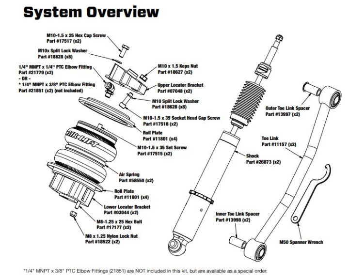 Stötdämpare bak till kit alf78670 (Reservdel) Air Lift Performance i gruppen Universala produkter / Chassi / Luftfjädring hos DDESIGN Scandinavia AB (alf26873)