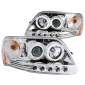 anz111032-2782 FORD Expedition 1997-2002 Projector Strålkastare Med Halo & LED Krom 1st ANZO (1)