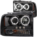 FORD F-450 Super Duty 2005-2007 Projector Strålkastare Med Halo Svart Med LED Strip (SMD LED) 1st ANZO