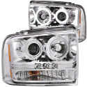 FORD Excursion 2005-2007 Projector Strålkastare Med Halo Krom Med LED Strip (SMD LED) 1st ANZO