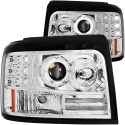 FORD F-250 1992-1998 Projector Strålkastare Med Halo Krom Med Sidoblinkers & Parkeringsljus ANZO