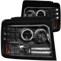 FORD Bronco 1992-1996 Projector Strålkastare Med Halo Svart Med Sidoblinkers & Parkeringsljus ANZO