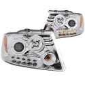 FORD F-150 2004-2008 Projector Strålkastare Med Halo & LED Krom G2 ANZO