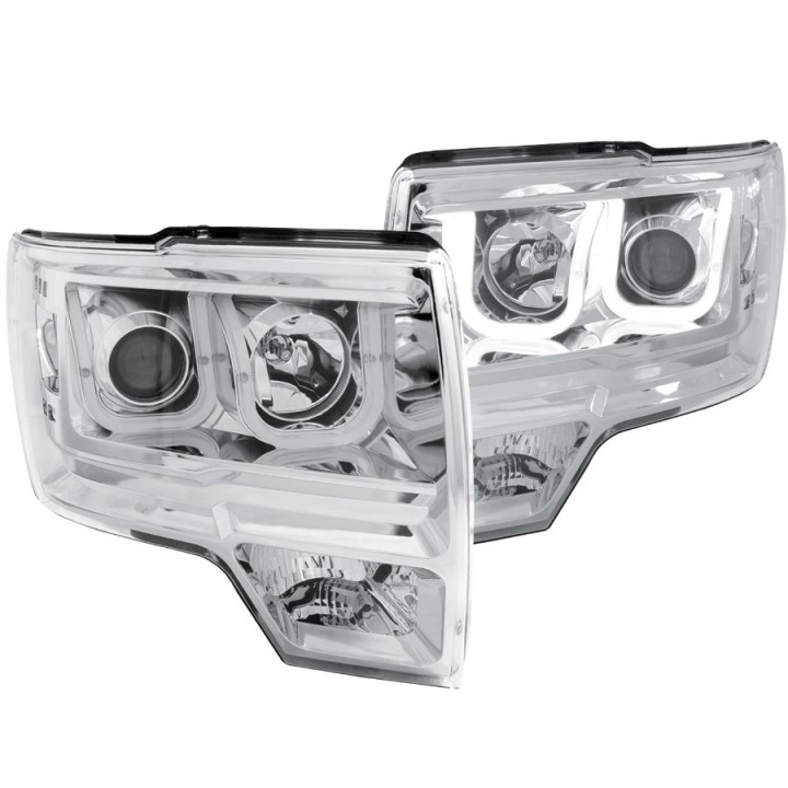 anz111264-3280 FORD F-150 Passar Raptor 2009-2014 Projector Strålkastare Med U-Bar Krom ANZO