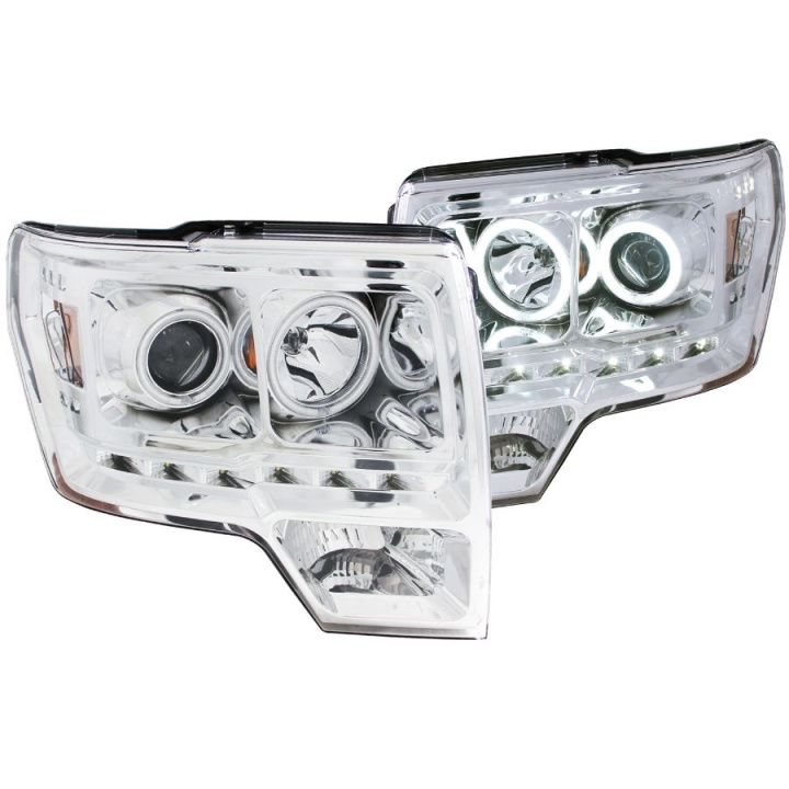 anz111297-3112 FORD F-150 Passar RAPTOR 2009-2014 Projector Strålkastare Med Halo Krom (SMD LED) G2 ANZO