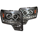 FORD F-150 Passar Raptor 2009-2014 Projector Strålkastare Med Halo Svart (SMD LED) G2 ANZO