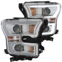 FORD F-150 2015-2017 Projector Strålkastare (Plank Style Design) Krom / Orange ANZO