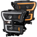 FORD F-150 2015-2017 Projector Strålkastare Med Plank Style Switchback Svart / Orange ANZO