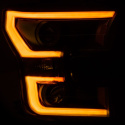 FORD F-150 2015-2017 Projector Strålkastare Med Plank Style Switchback Svart / Orange ANZO