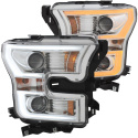 FORD F-150 2015-2017 Projector Strålkastare Med Plank Style Switchback Krom / Orange ANZO