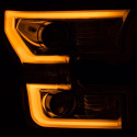 FORD F-150 2015-2017 Projector Strålkastare Med Plank Style Switchback Krom / Orange ANZO