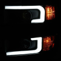 Chevrolet Silverado 2500HD 2015-2019 Projector Strålkastare Med Plank Style Switchback Svart / Orange (Svart Rim) ANZO