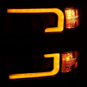 Chevrolet Silverado 2500HD 2015-2019 Projector Strålkastare Med Plank Style Switchback Svart / Orange (Svart Rim) ANZO
