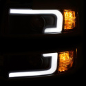 Chevrolet Silverado 2500HD 2015-2019 Projector Strålkastare Med Plank Style Switchback Svart / Orange (Krom Rim) ANZO