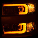 Chevrolet Silverado 2500HD 2015-2019 Projector Strålkastare Med Plank Style Switchback Krom / Orange (Krom Rim) ANZO