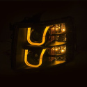 Chevrolet Silverado 1500 2007-2013 Projector Strålkastare Med U-Bar Switchback Svart / Orange ANZO