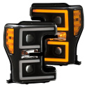 FORD F-250 Super Duty 2017-2019 Projector Strålkastare Med Plank Style Switchback Svart / Orange ANZO