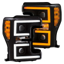 FORD F-250 Super Duty 2017-2019 Projector Strålkastare Med Plank Style Switchback Svart / Orange ANZO