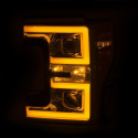 FORD F-250 Super Duty 2017-2019 Projector Strålkastare Med Plank Style Switchback Krom / Orange ANZO