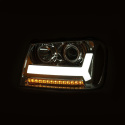 Chevrolet Trailblazer 2006-2009 Projector Strålkastare (Plank Style Design) Krom / Orange ANZO