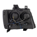 Chevrolet Suburban 2007-2014 Projector Strålkastare Med Plank Style Switchback Svart / Orange ANZO