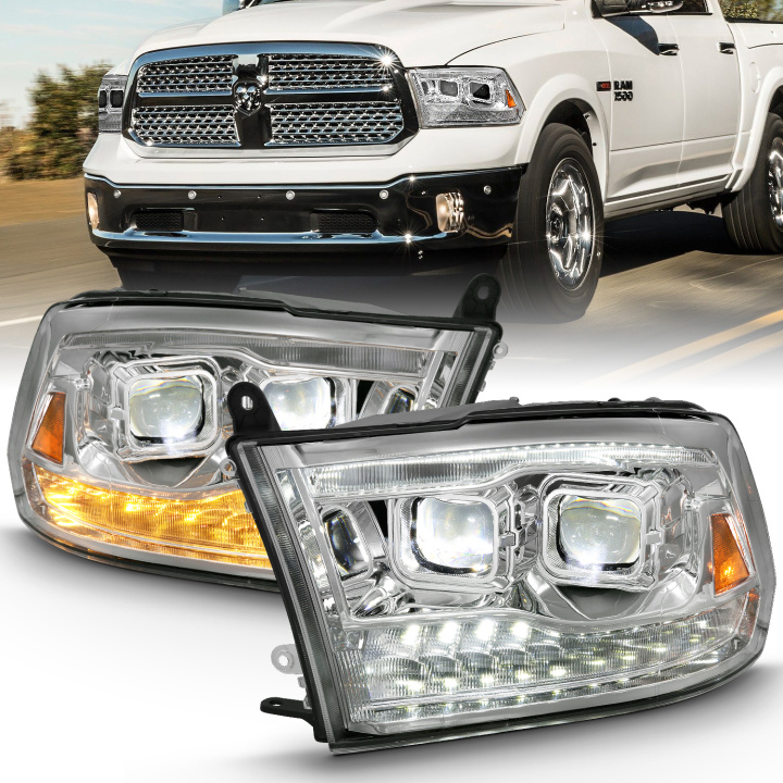 Dodge Ram 1500 / 2500 / 3500 2009-2023 LED-projektorstrålkastare ANZO i gruppen Välj bilmodell / Dodge / Ram 09-18 / Styling hos DDESIGN Scandinavia AB (anz111465)