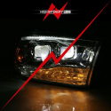 Dodge RAM 1500 2009-2018 / 2500/3500 2010-2018 LED-Strålkastare Krom ANZO