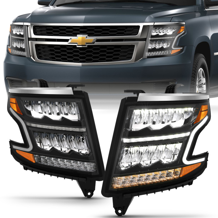 Chevrolet Suburban / Tahoe 2015-2020 LED-crystalstrålkastare ANZO i gruppen Välj bilmodell hos DDESIGN Scandinavia AB (anz111478)