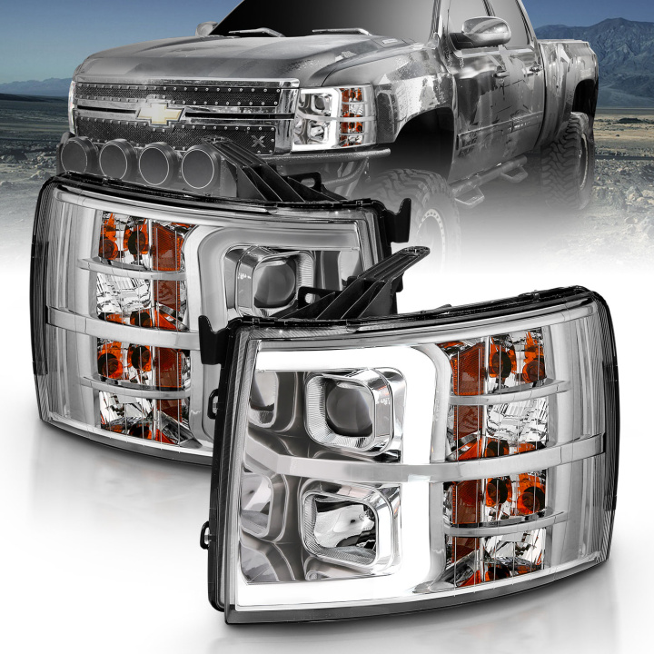 Chevrolet Silverado 1500 / 2500HD / 3500HD 2007-2014 Projektorstrålkastare ANZO i gruppen Välj bilmodell hos DDESIGN Scandinavia AB (anz111481)