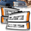 Chevrolet Avalanche / Silverado 1500 / 2500 / 2500HD / 3500 / 3500HD 2003-2007 Crystal-strålkastare ANZO