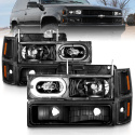 Chevrolet Blazer Full / C1500 / C2500 / C3500 / K1500 / K2500 / K3500 / Suburban / Tahoe 1992-2000 Crystal-strålkastare ANZO