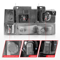 Chevrolet Blazer Full / C1500 / C2500 / C3500 / K1500 / K2500 / K3500 / Suburban / Tahoe 1992-2000 Crystal-strålkastare ANZO