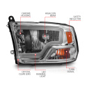 Dodge Ram 1500 / 2500 / 3500 2009-2023 Crystal-strålkastare ANZO