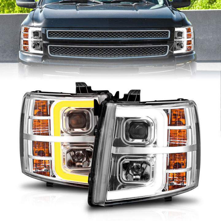 Chevrolet Silverado 1500 / 2500HD / 3500HD 2007-2014 Projektorstrålkastare ANZO i gruppen Välj bilmodell hos DDESIGN Scandinavia AB (anz111546)