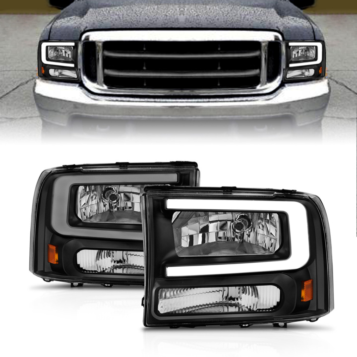 Ford Excursion / F 250 / 350 / 450 1999-2004 Crystal-strålkastare ANZO i gruppen Välj bilmodell hos DDESIGN Scandinavia AB (anz111549)