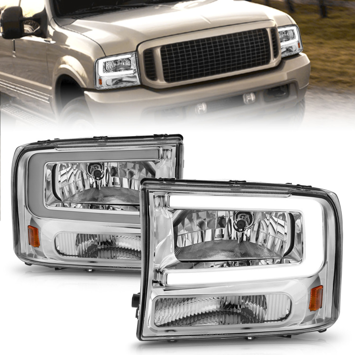 Ford Excursion / F 250 / 350 / 450 1999-2004 Crystal-strålkastare ANZO i gruppen Välj bilmodell hos DDESIGN Scandinavia AB (anz111550)