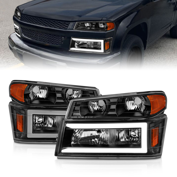 Chevrolet Colorado / GMC Canyon / Isuzu I Series 2004-2012 Crystal-strålkastare ANZO i gruppen Välj bilmodell / Chevrolet / Colorado / Styling hos DDESIGN Scandinavia AB (anz111558)