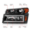 Chevrolet Colorado 2004-2012 Strålkastare Crystal med Light Bar Svarta Reflektorer ANZO