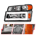 Chevrolet Colorado 2004-2012 Strålkastare Crystal med Light Bar Kromade Reflektorer ANZO