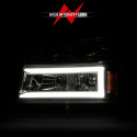 Chevrolet Colorado 2004-2012 Strålkastare Crystal med Light Bar Kromade Reflektorer ANZO