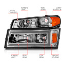 Chevrolet Colorado 2004-2012 Strålkastare Crystal med Light Bar Kromade Reflektorer ANZO