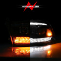 Dodge RAM 1500 / 2500/3500 2009-2018 Projector Strålkastare Svart med Sekventiell Blinkers ANZO