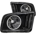 FORD Mustang 2005-2009 Crystal Strålkastare Med Halo Svart (SMD LED) ANZO
