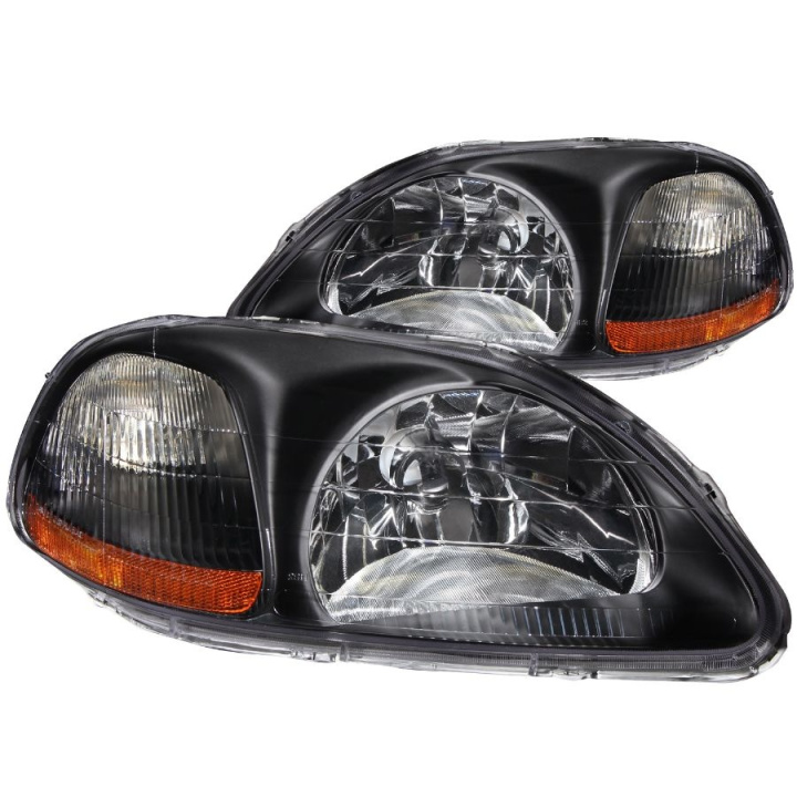anz121067-1121 Honda Civic 1996-1998 Crystal Strålkastare Svarta ANZO