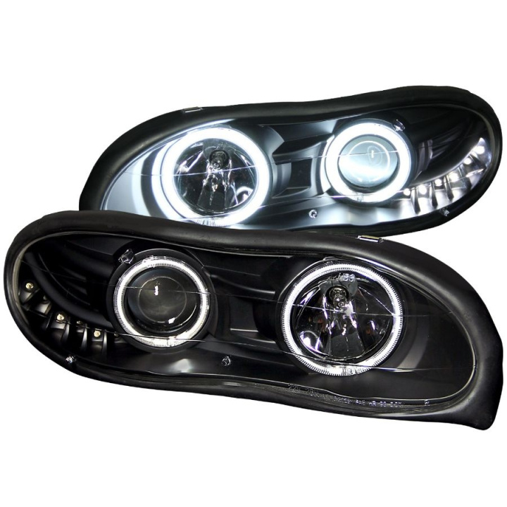 anz121160-2871 Chevrolet Camaro 1998-2002 Projector Strålkastare Med Halo Svart ANZO