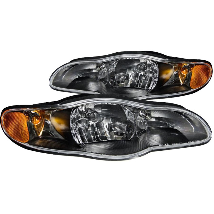 anz121165-1137 Chevrolet Monte Carlo 2000-2005 Crystal Strålkastare Svarta ANZO