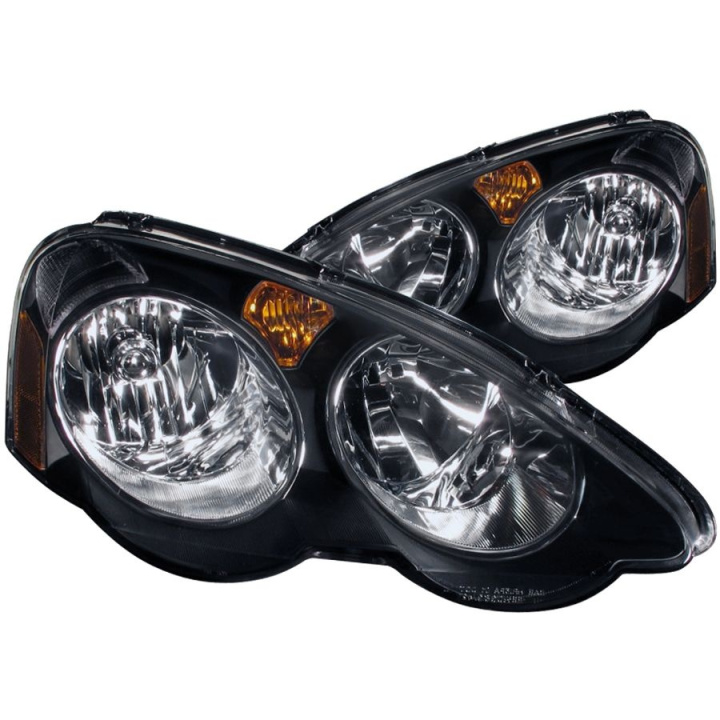 anz121209-1143 Acura RSX 2002-2004 Crystal Strålkastare Svarta ANZO