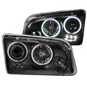 Dodge Charger 2006-2010 Projector Strålkastare Med Halo Krom (SMD LED) ANZO