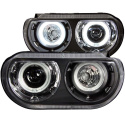 Dodge Challenger 2008-2014 Projector Strålkastare Med Halo Svart (SMD LED) ANZO