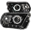 FORD Mustang 2010-2014 Projector Strålkastare Med Halo Svart (SMD LED) ANZO